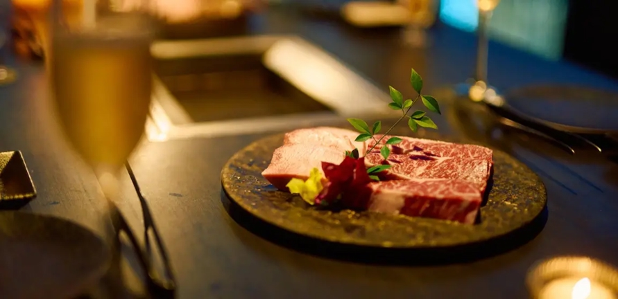 牛の達人 浅草店 誕生日サプライズ デザートプレート